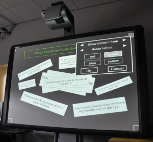 The multi-touch board used in the study.